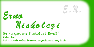 erno miskolczi business card